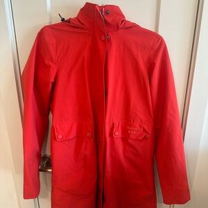 Lovely red Barbour rain jacket. Barely worn!